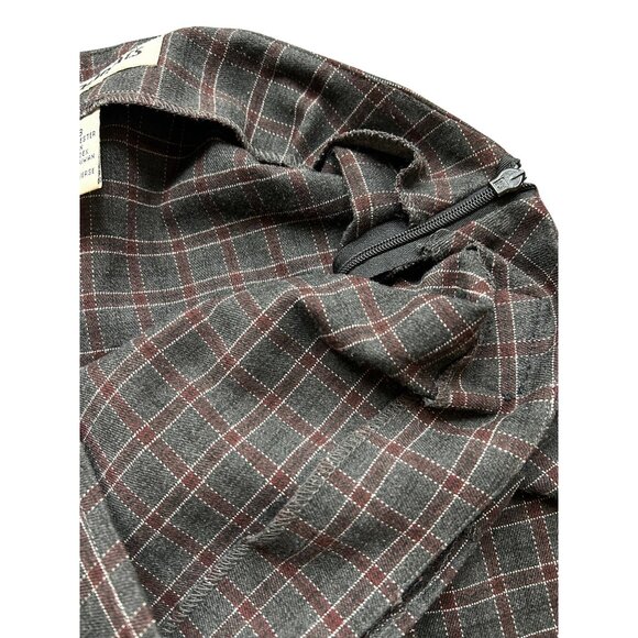 Tangents Plaid Wrap Dark Academia Preppy 90s Throwback Mini Skirt Sz 7/8 - Picture 8 of 8